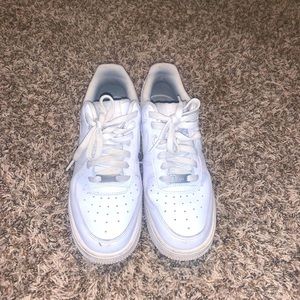 White Nike Air Force ones